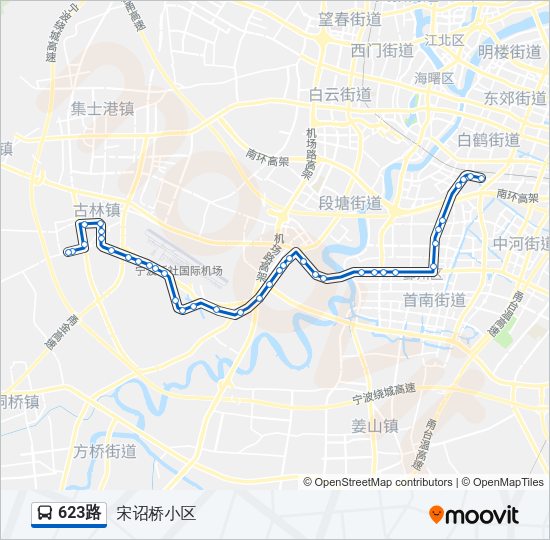 623路 Bus Line Map