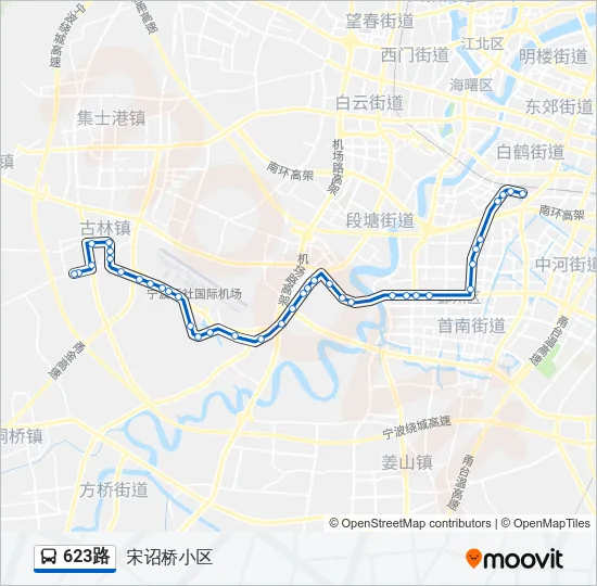 623路 Bus Line Map