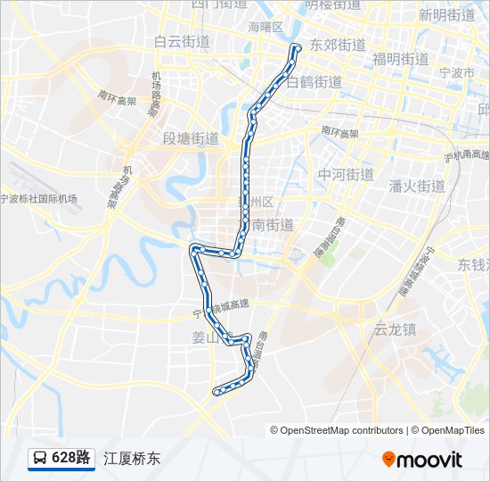 628路 Bus Line Map