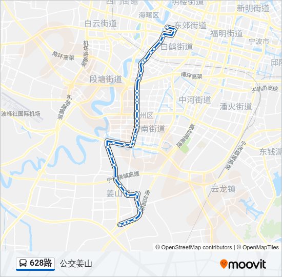 公交628路的线路图
