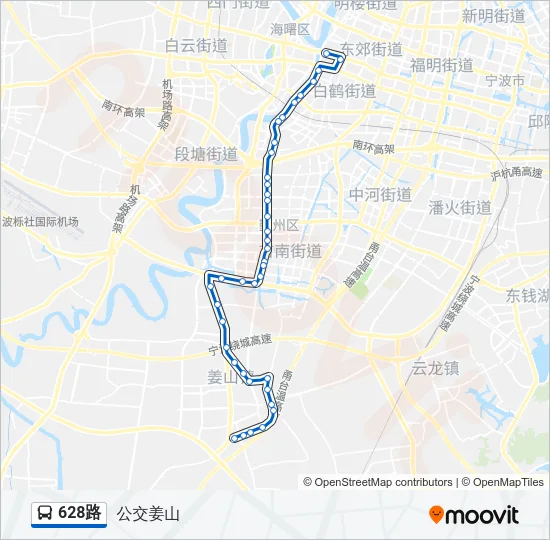 628路 Bus Line Map