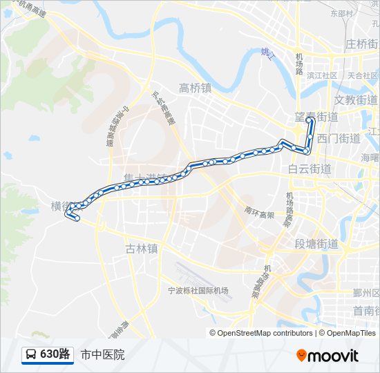 公交630路的线路图