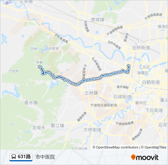 631路公交车路线图图片