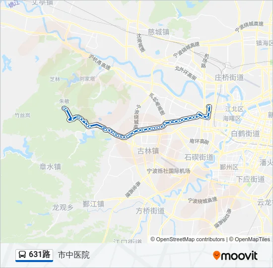 631路 Bus Line Map