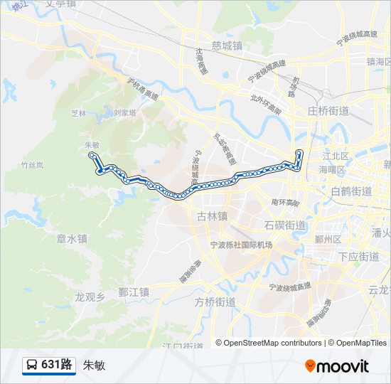 公交631路的线路图
