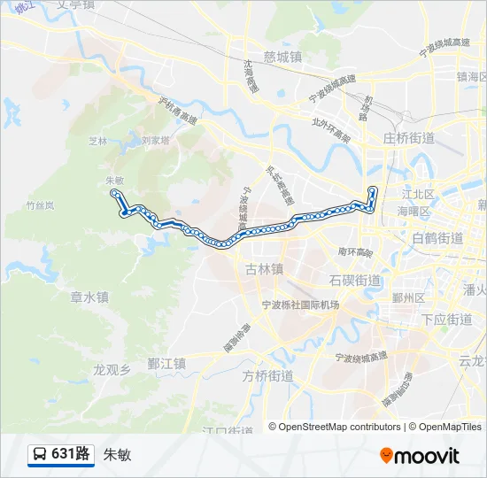 631路 Bus Line Map