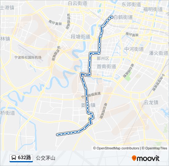 公交632路的线路图