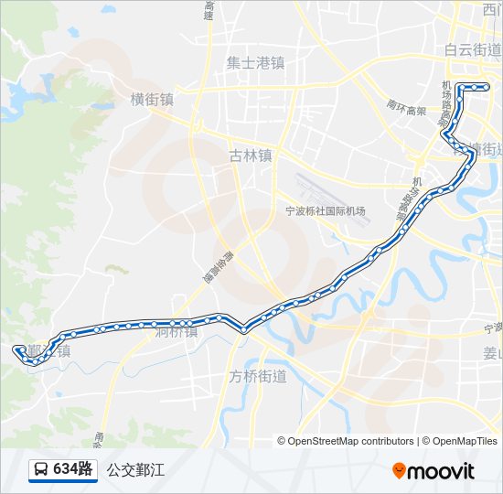 公交634路的线路图