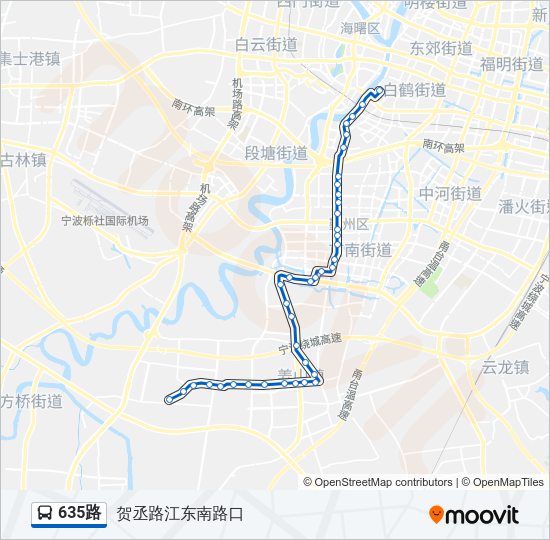 公交635路的线路图