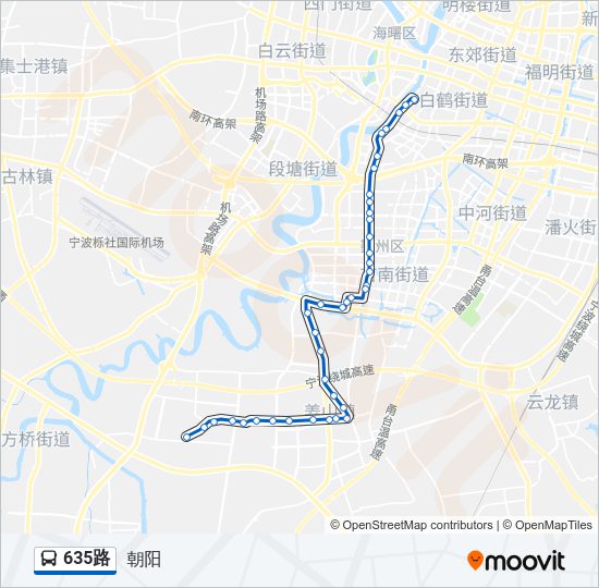 公交635路的线路图