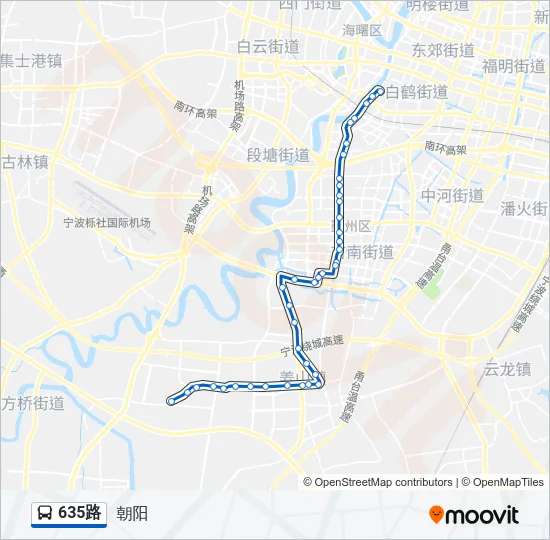 635路 Bus Line Map