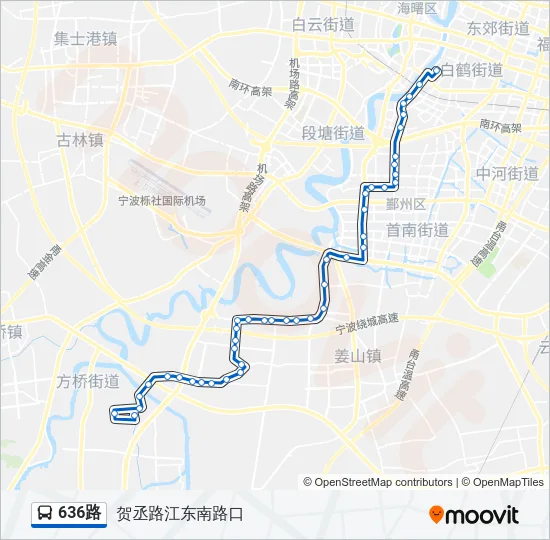 公交636路的线路图