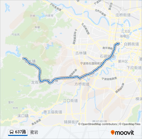 公交637路的线路图