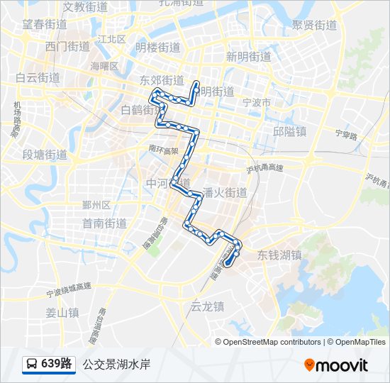 公交639路的线路图