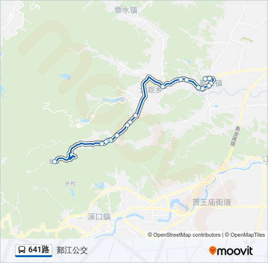 公交641路的线路图
