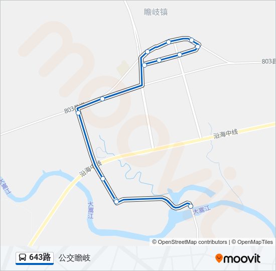643路 Bus Line Map