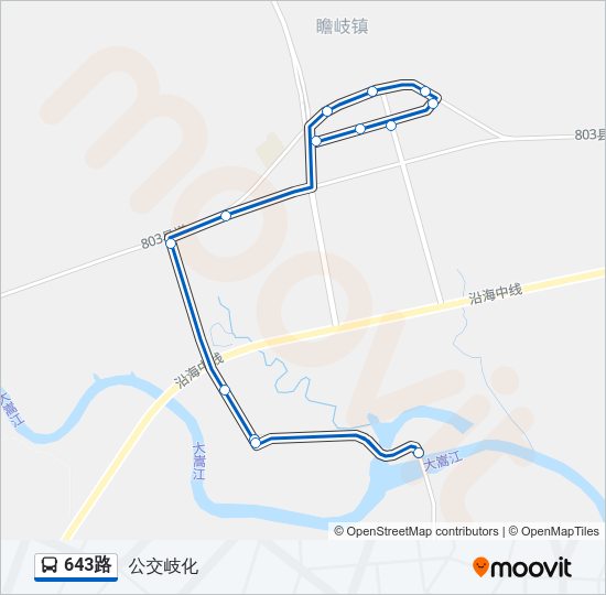 643路 Bus Line Map