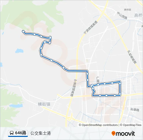 646路 Bus Line Map