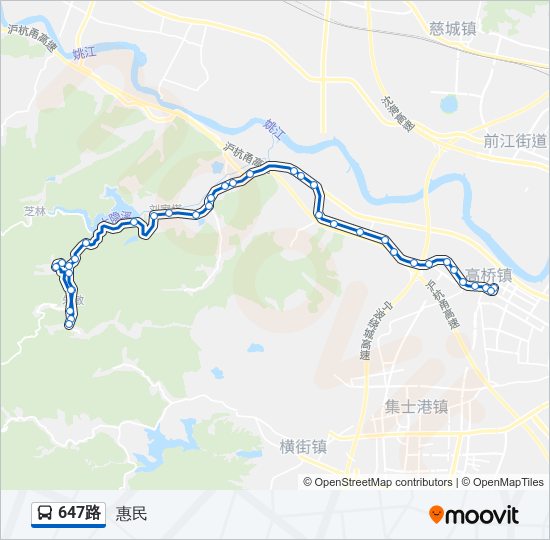 647路 bus Line Map