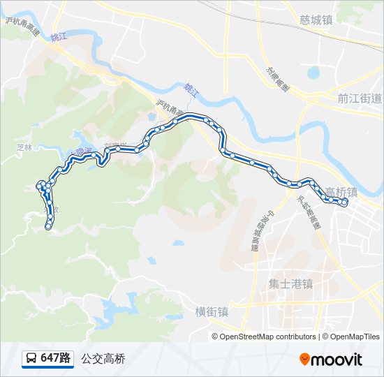 647路 bus Line Map