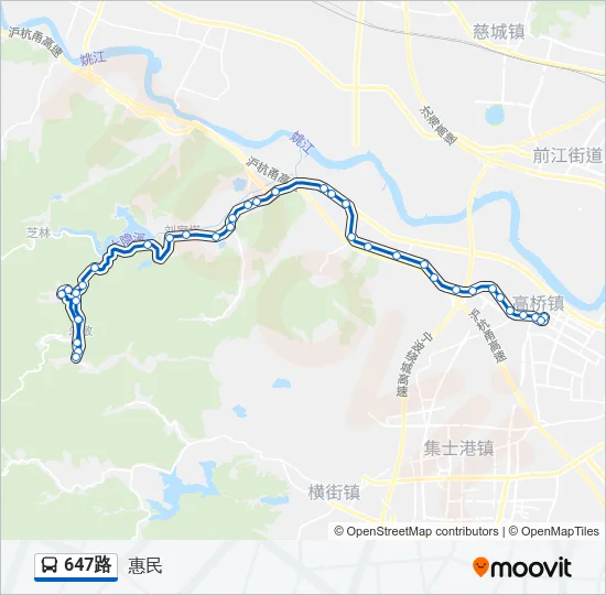 647路 Bus Line Map