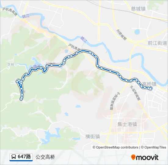 647路 Bus Line Map