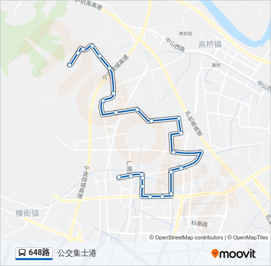 648路 Bus Line Map
