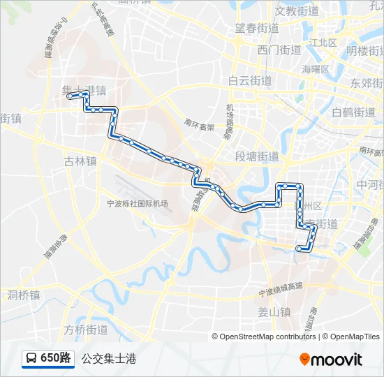 650路 Bus Line Map