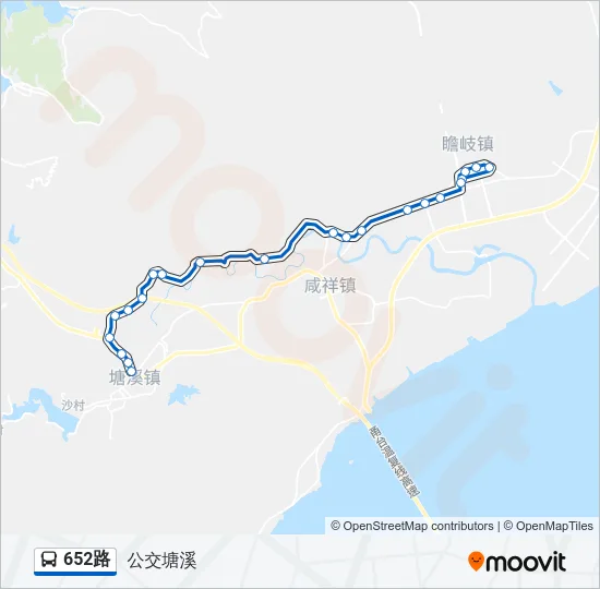 652路 Bus Line Map