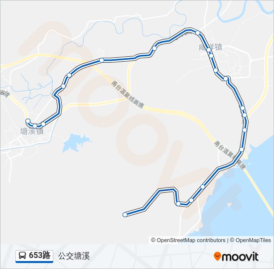 653路 Bus Line Map