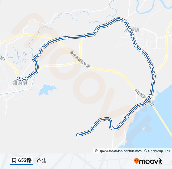653路 Bus Line Map
