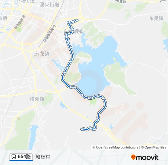 654路 Bus Line Map