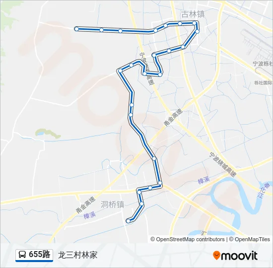 655路 Bus Line Map