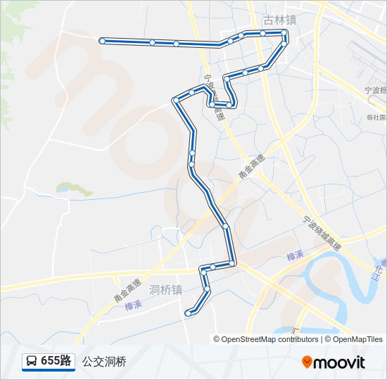 655路 Bus Line Map