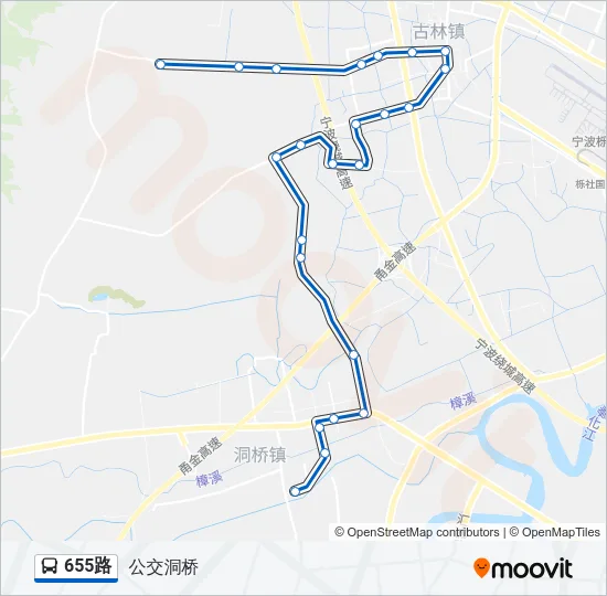 655路 Bus Line Map
