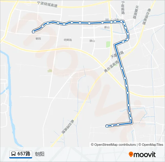 657路 Bus Line Map