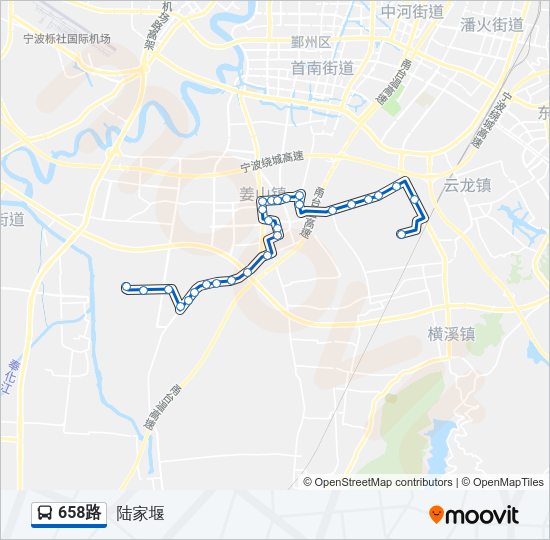 公交658路的线路图
