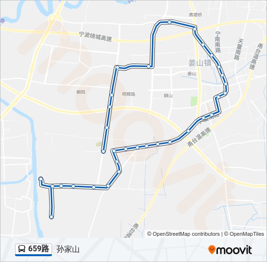 公交659路的线路图