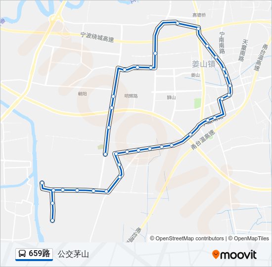 公交659路的线路图