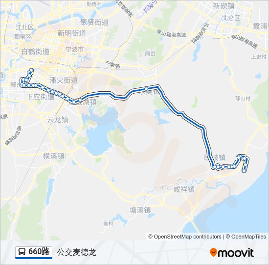 660路 Bus Line Map