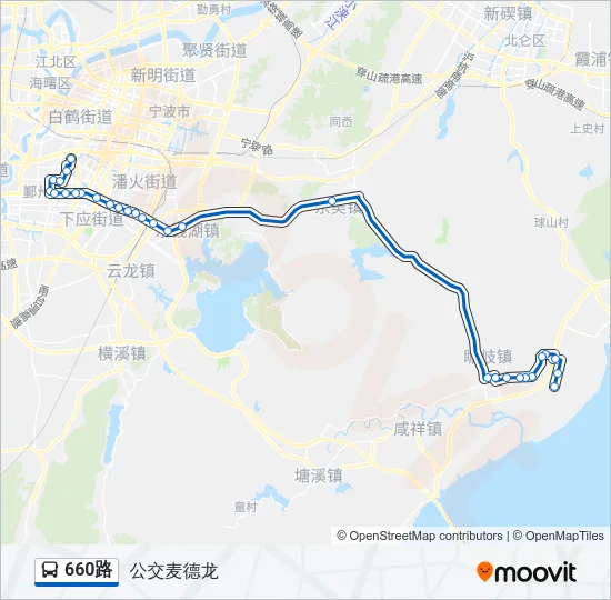 660路 Bus Line Map