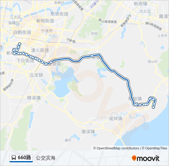 公交660路的线路图