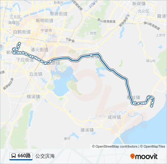 660路 Bus Line Map