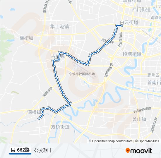 公交662路的线路图