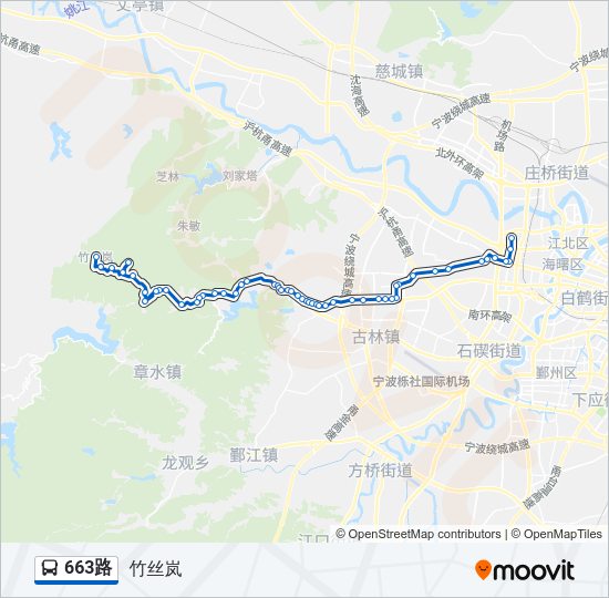公交663路的线路图