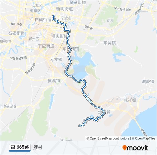 665路 Bus Line Map