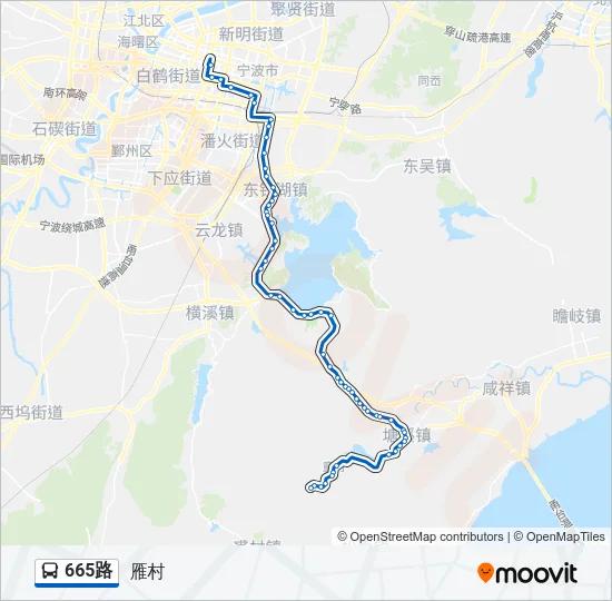 665路 Bus Line Map