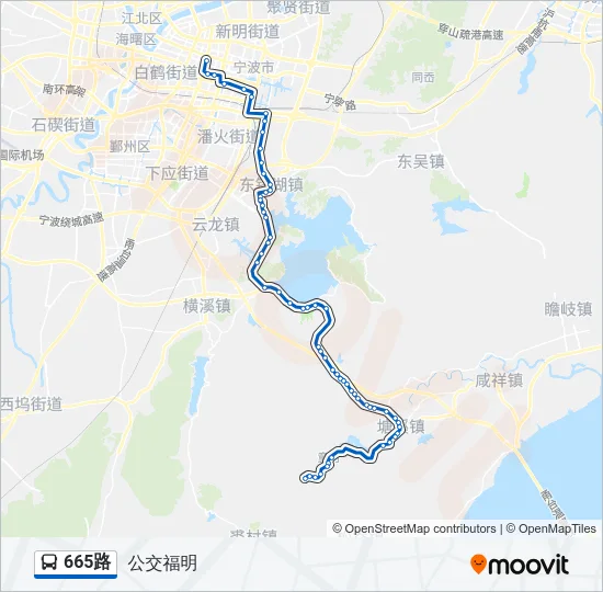 665路 Bus Line Map