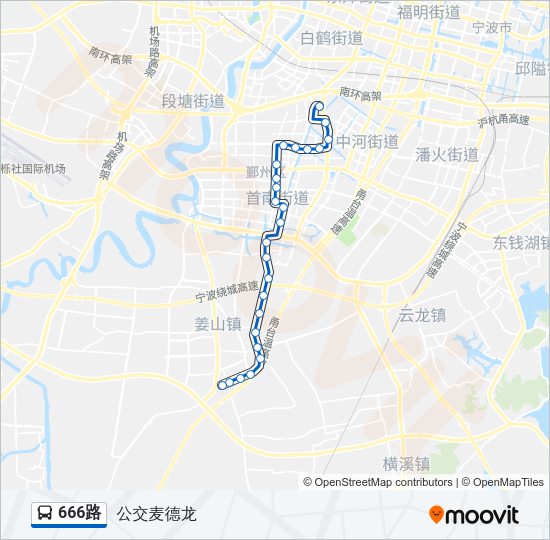 公交666路的线路图