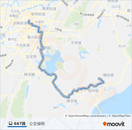 667路route Schedules Stops Maps 大嵩方桥